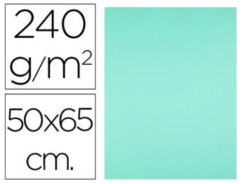 Cartolina liderpapel 50x65 cm 240 gr verde pack de 25 unidades , Liderpapel , 64582 , 8423473645820